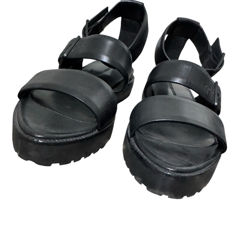 Alexander Wang Black Leather Ankle-Strap Sandals - Picture 4 of 6
